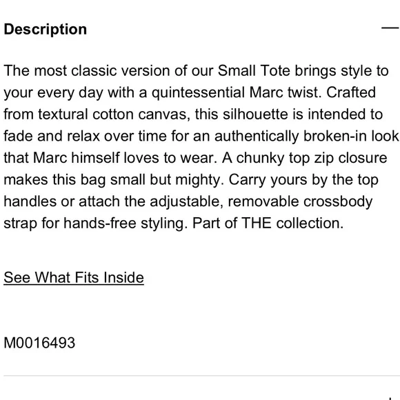 Marc Jacobs canvas small tote bag - Picture 8 of 9